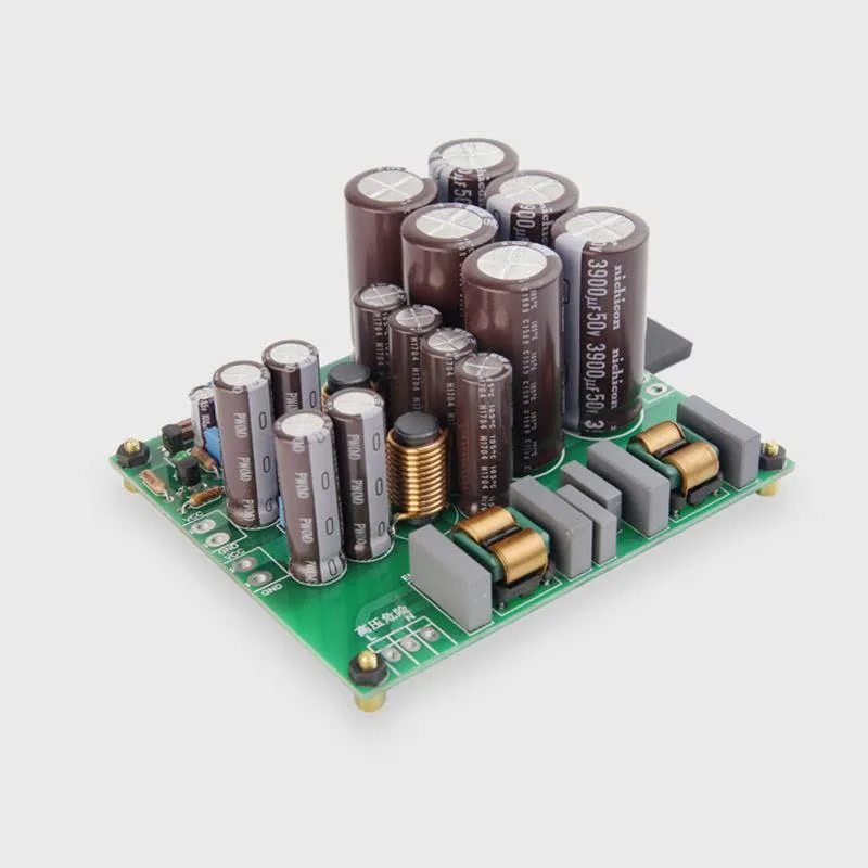 Compact green circuit board 80 by 100 by 42 mm with 12V 5A output