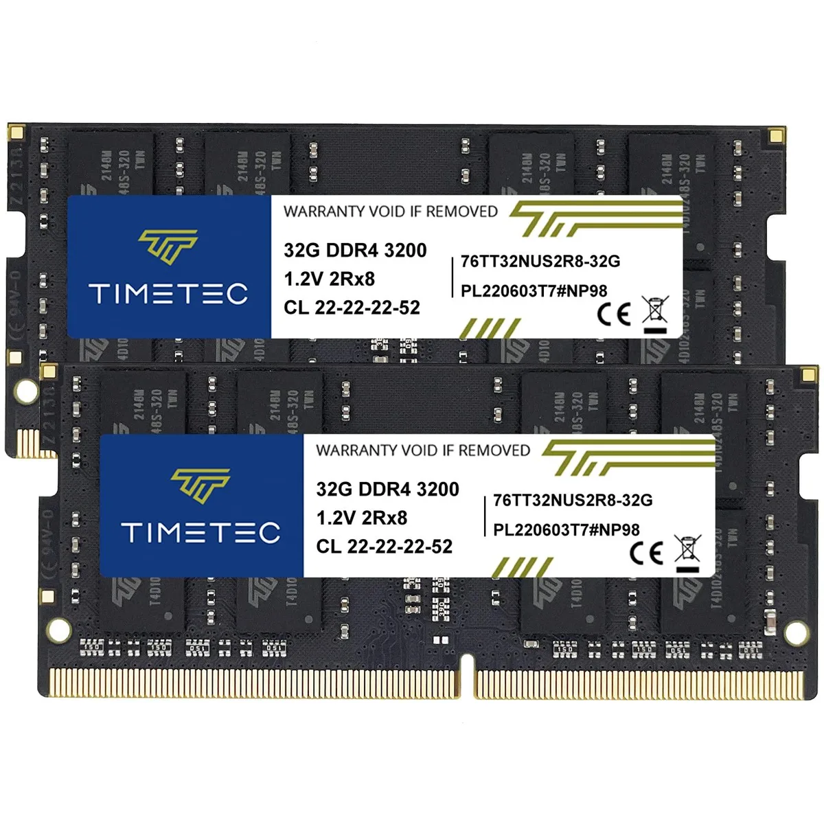 Timetec Timetec 64GB Kit (2x32GB) DDR4 3200 CL22 Laptop RAM — product photo