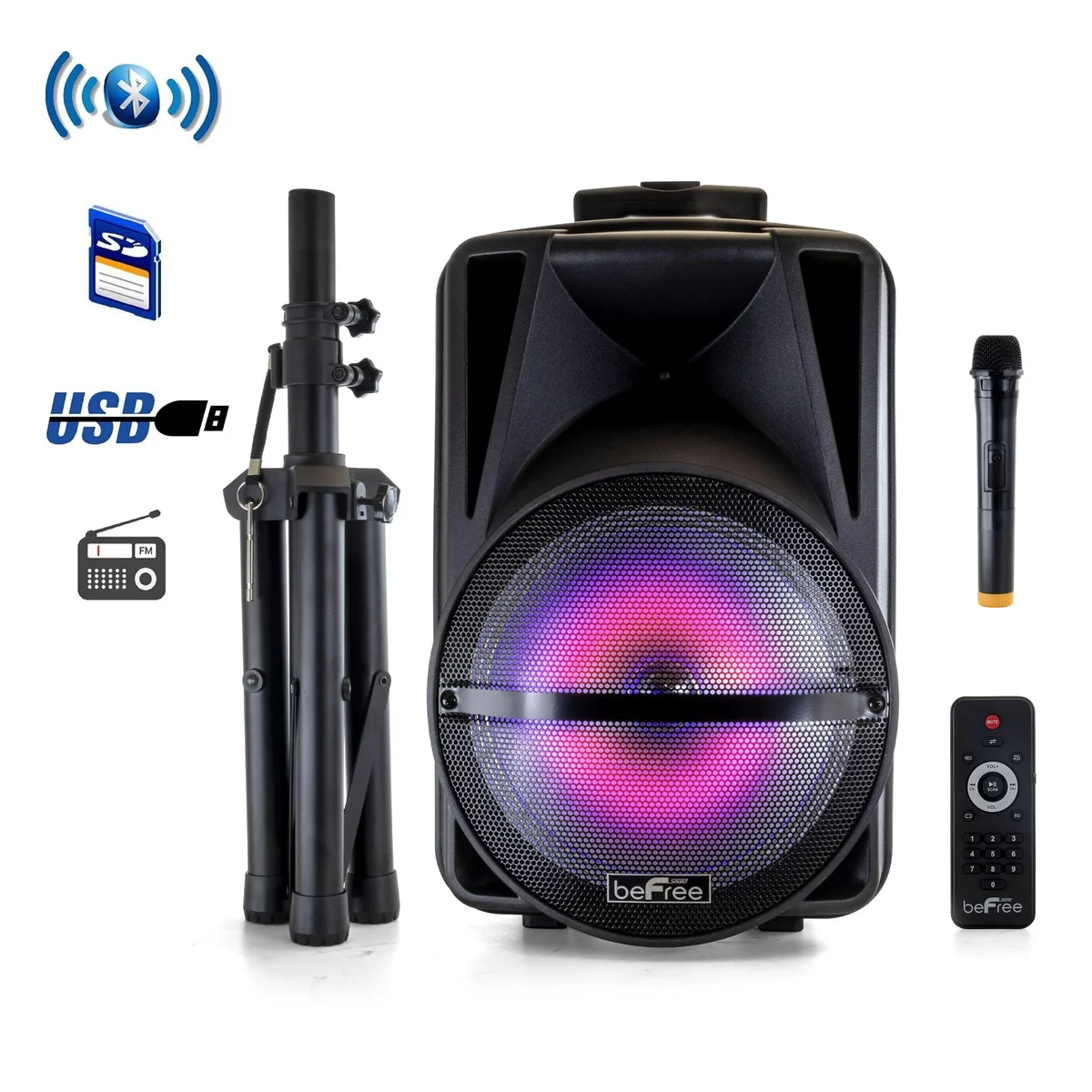 Befree Sound Befree Sound 12 Inch Portable Speaker with 45 Inch Stand — product photo