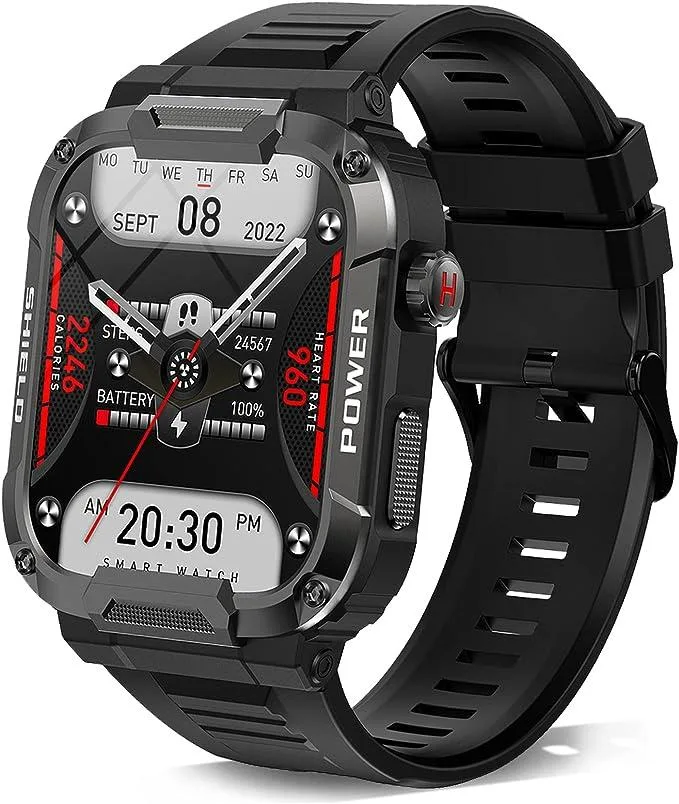 Betrusami Betrusami 1.8" Tactical Military Smart Watch Black — product photo