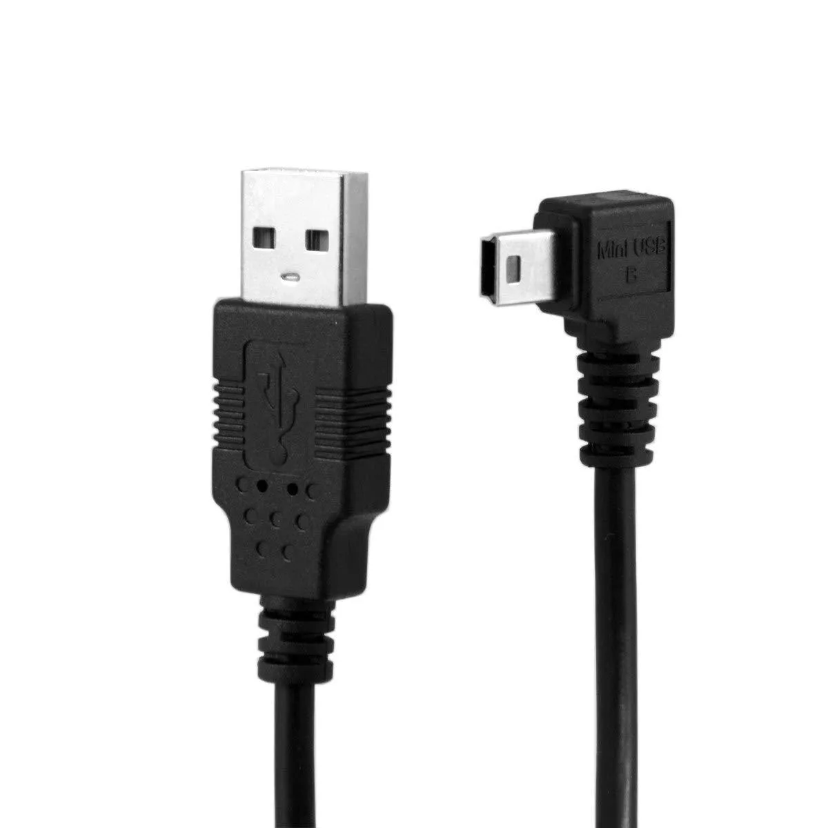 BUCIER BUCIER Mini USB B 5-pin Male Left Angled 90° to USB 2.0 Male Cable with Ferrite 3.0m — product photo
