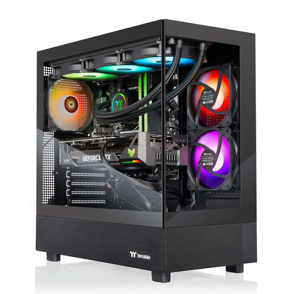 Thermaltake Thermaltake V27B-B850-97X-LCS gaming PC Ryzen 7 9800X3D 32GB DDR5 2TB SSD Radeon RX 9070 XT 16GB — product photo