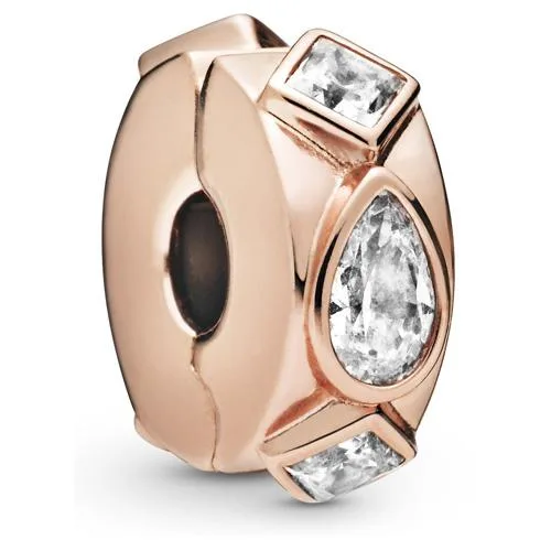 PANDORA PANDORA Geometric Shapes Clip Charm 14k Rose Gold — product photo