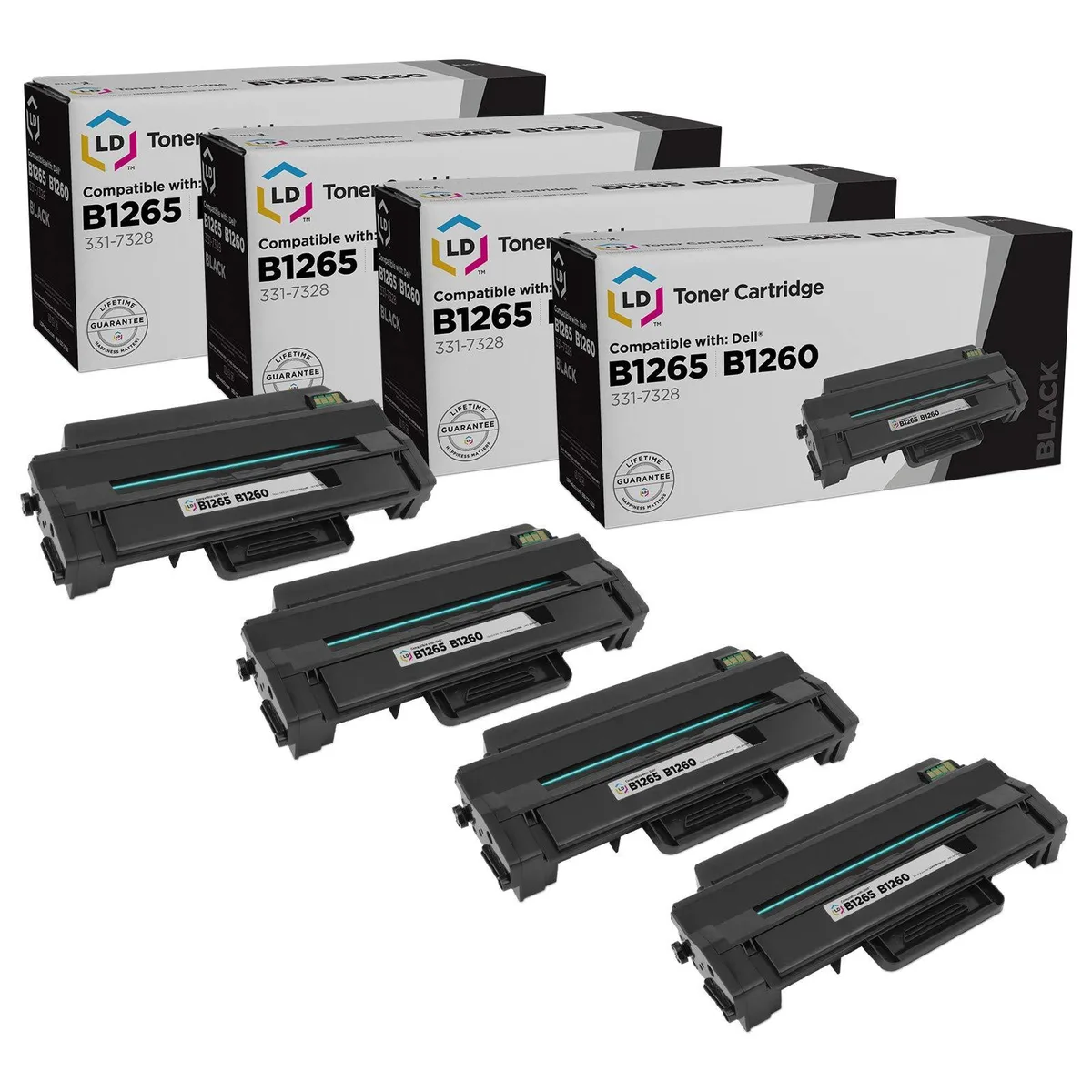 LD Products LD Products Compatible Toner Cartridge for Dell 331-7328 DRYXV Black 4 Pack — product photo