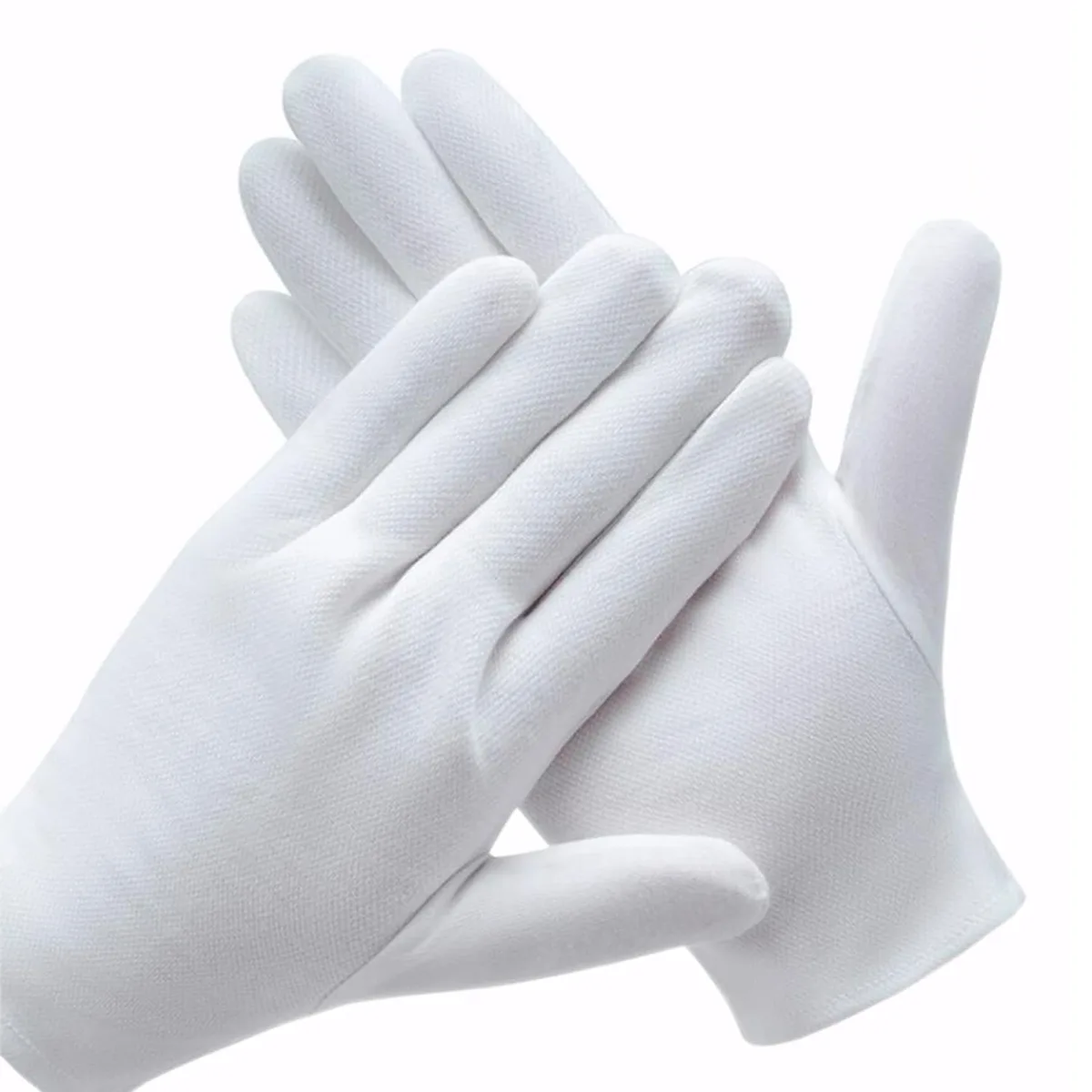  COYAHO White Cotton Gloves S 3 Pairs 8.6" 21.8cm — product photo