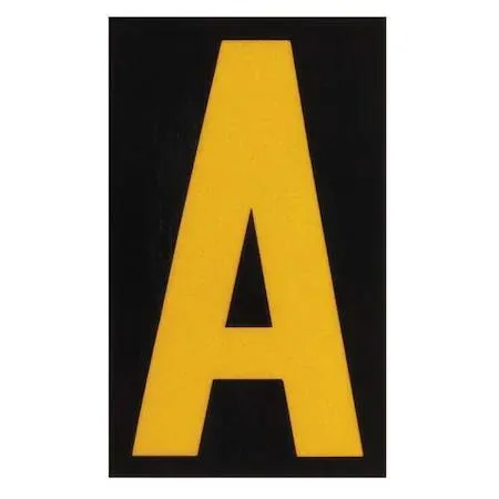 Brady Brady 5890-A LetterLabel Yellow on Black PK25 — product photo