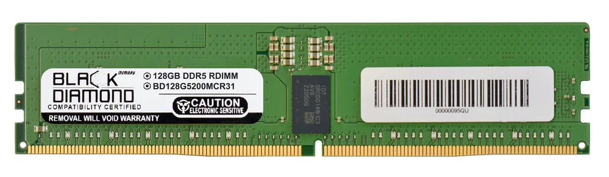 Black Diamond Memory Black Diamond Memory BD128G5200MCR31 128GB DDR5 5200 ECC Registered memory upgrade — product photo