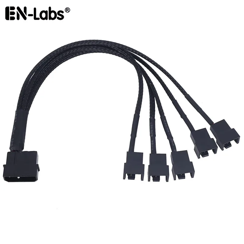 EN-Labs EN-Labs MOLEXTX4-1X510IN 10 in Molex to 5 TX4 fan splitter — product photo