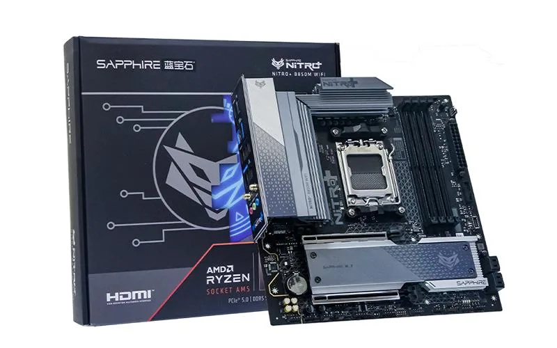 Sapphire Tech Sapphire Tech NITRO+ B850M WIFI AMD motherboard — product photo
