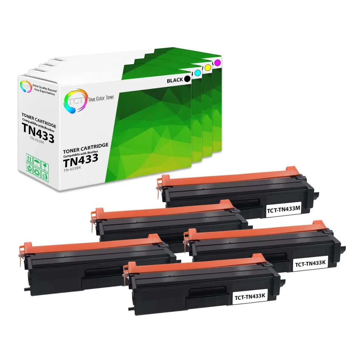True Color Toner True Color Toner TN433 5-pack toner cartridge 4500/4000 pages — product photo