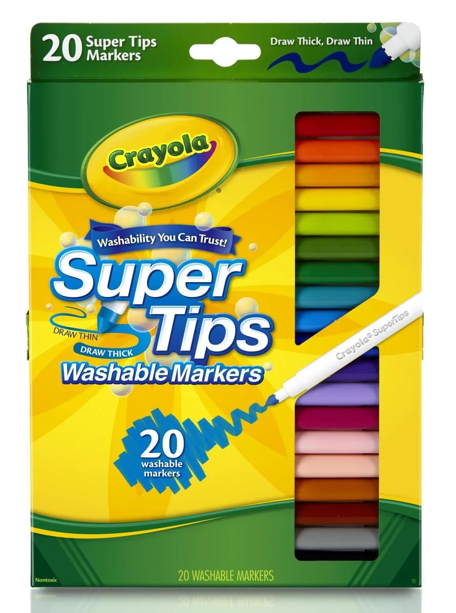 Crayola Crayola 43FIQ8U2P6Q1-1PACK Super Tips Washable Markers illustration — product photo