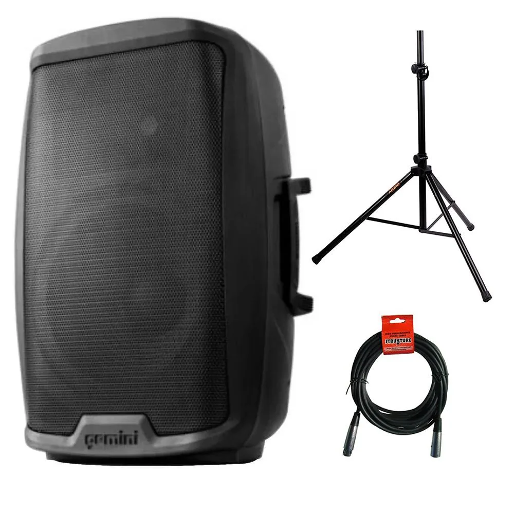Gemini Sound Gemini Sound AS-2115BT 15" 2000W PA speaker with stand — product photo