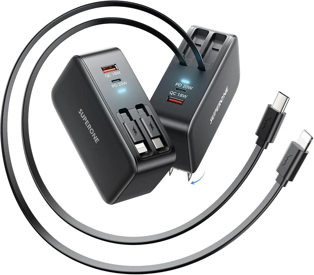 ONITOON ONITOON 4-in-1 Retractable Wall Charger 78W 90cm — product photo