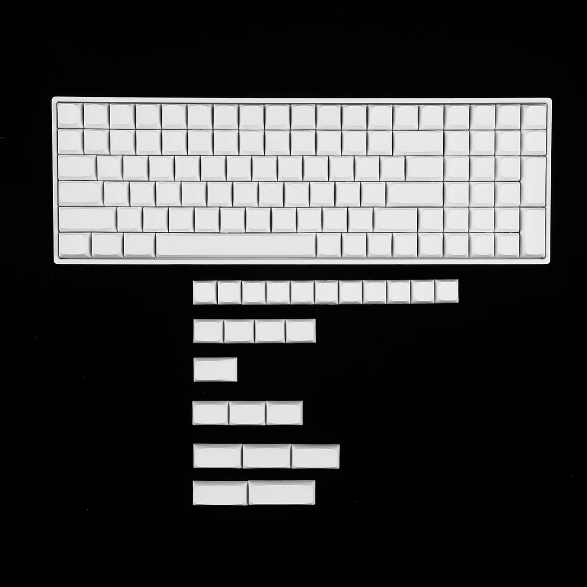 usbroway usbroway 124 Key White Blank ZDA XDA V2 PBT Keycaps — product photo
