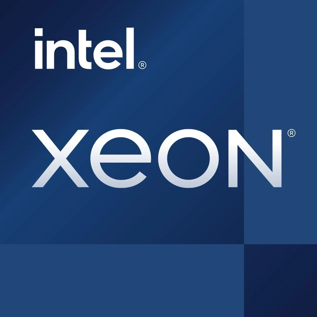 Small square Intel Xeon processor with gold contacts