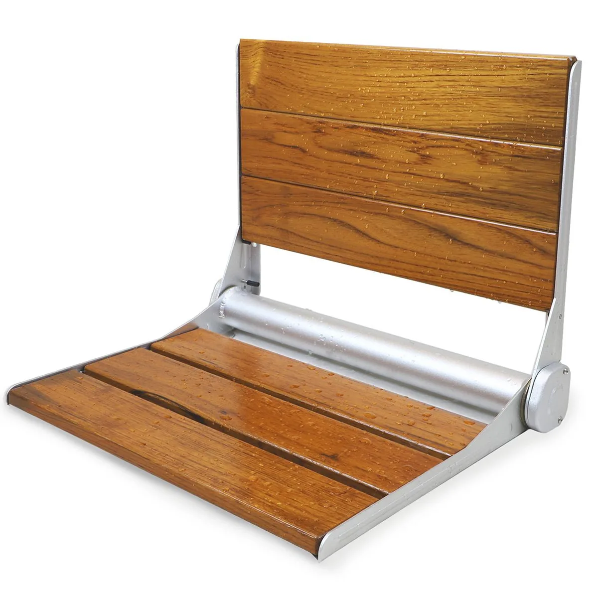 Home Aesthetics Home Aesthetics 18" Folding Teak Shower Bench 350 lb — product photo