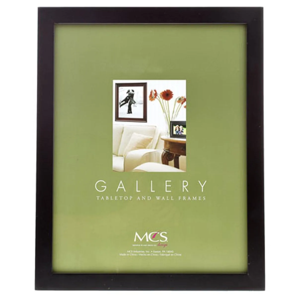 MCS MCS 16x20" Flat-top Series Wood Picture Frame 1" Black — product photo