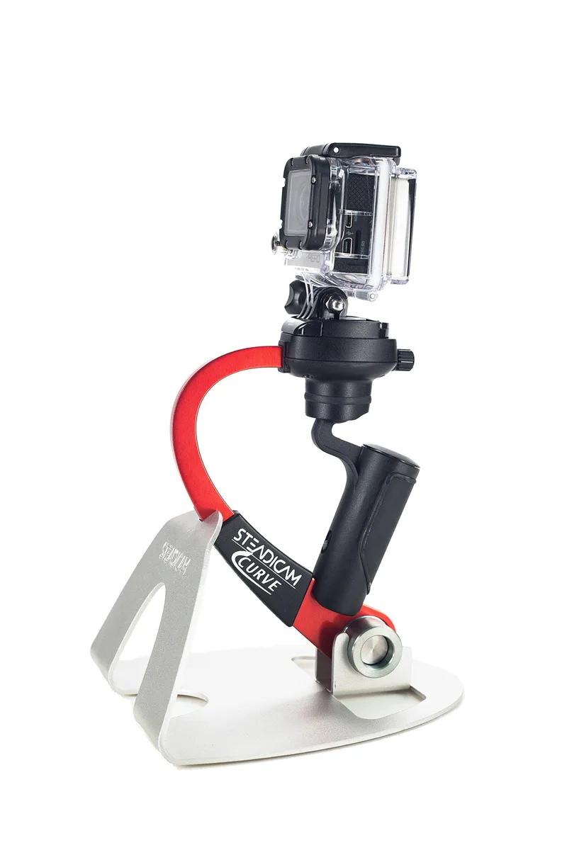 SteadiCam SteadiCam Curve-BK Handheld Video Stabilizer Grip for GoPro Hero 3 4 5 Red .5 lbs — product photo