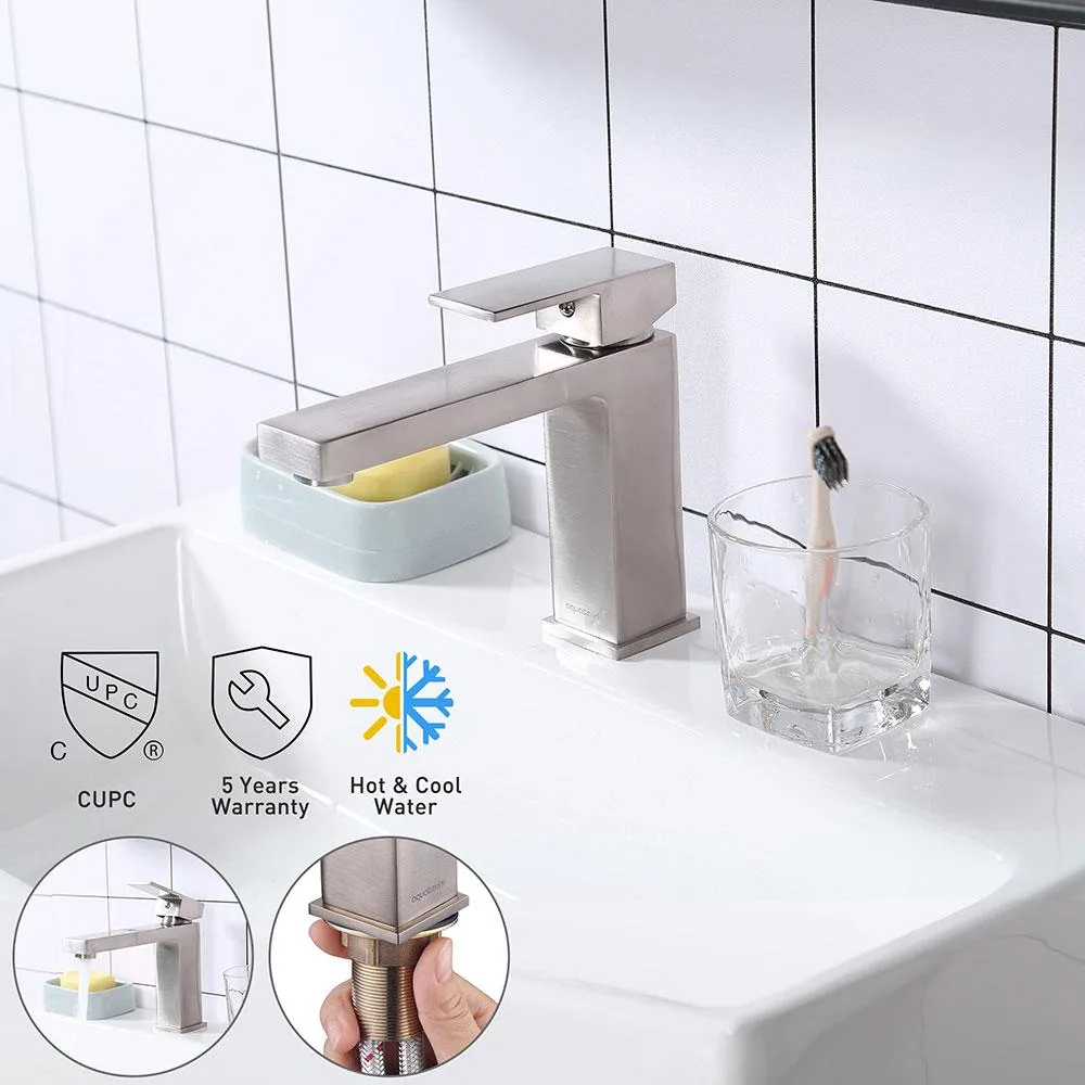 Yescom USA, Inc. Yescom USA, Inc. 81FH1014-4-5-BN Bath Faucet Brushed Nickel — product photo