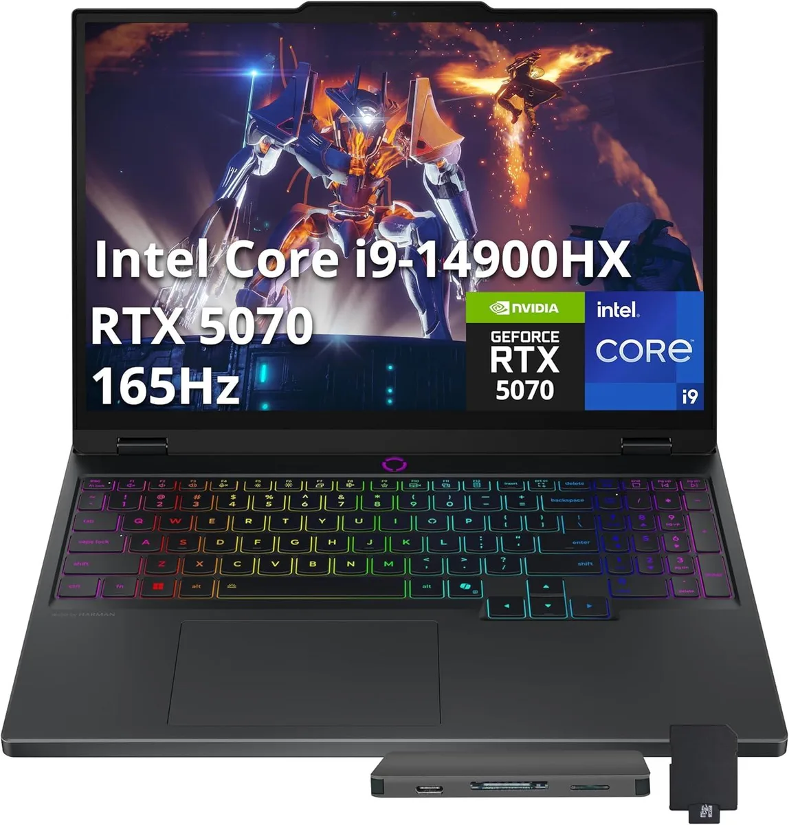 Lenovo Lenovo Legion 5 15.1" WQXGA 165Hz gaming laptop i9-14900HX 64GB DDR5 4TB RTX 5070 Win 11 Pro — product photo