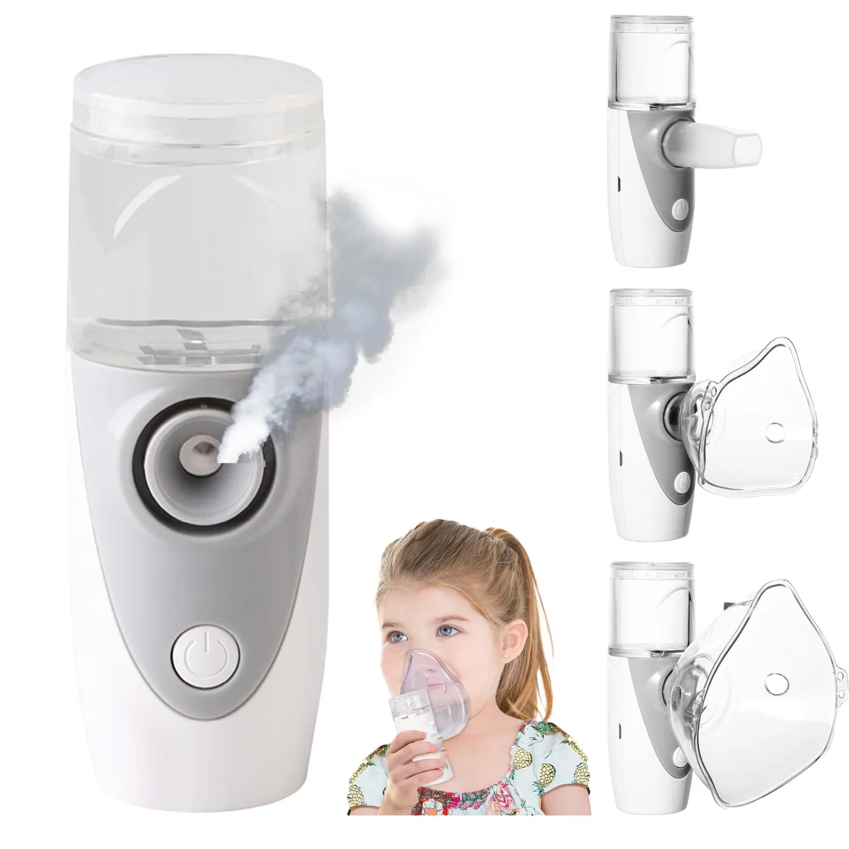 Mericonn Mericonn Portable Mesh Nebulizer Automatic Cleaning Atomizer Gray — product photo