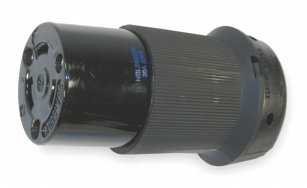 Hubbell Incorporated Hubbell Incorporated HBL2623BK Locking Connector L6-30R 30 A 250 V — product photo