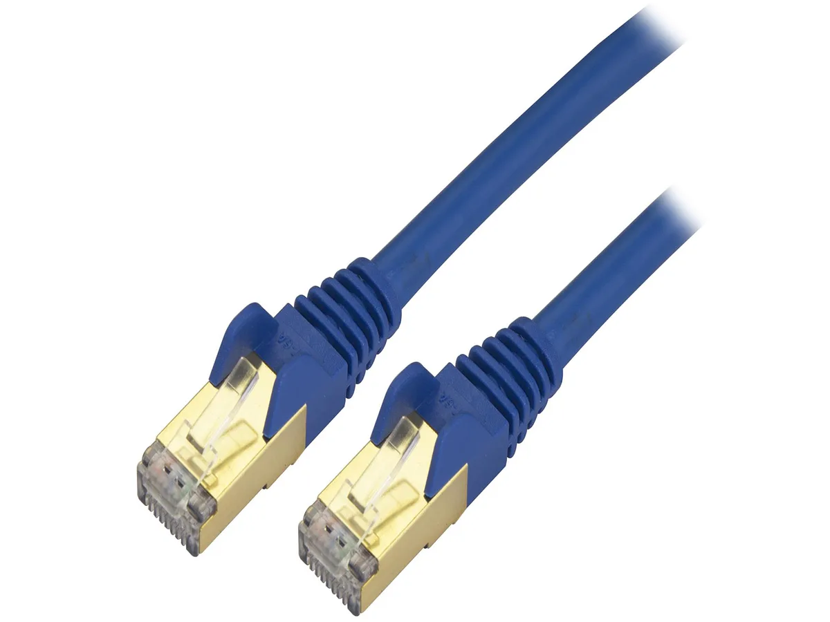 STARTECH STARTECH C6ASPAT9BL network ethernet cable Cat6a shielded 9 ft blue — product photo