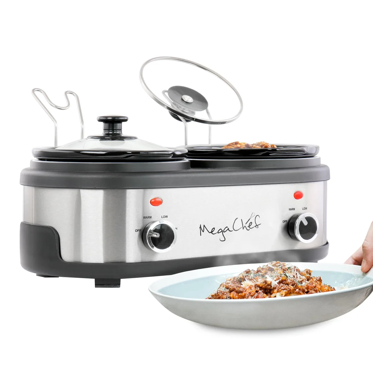 MegaChef MegaChef 510120188M Dual 1.5 Qt Slow Cooker 100W — product photo