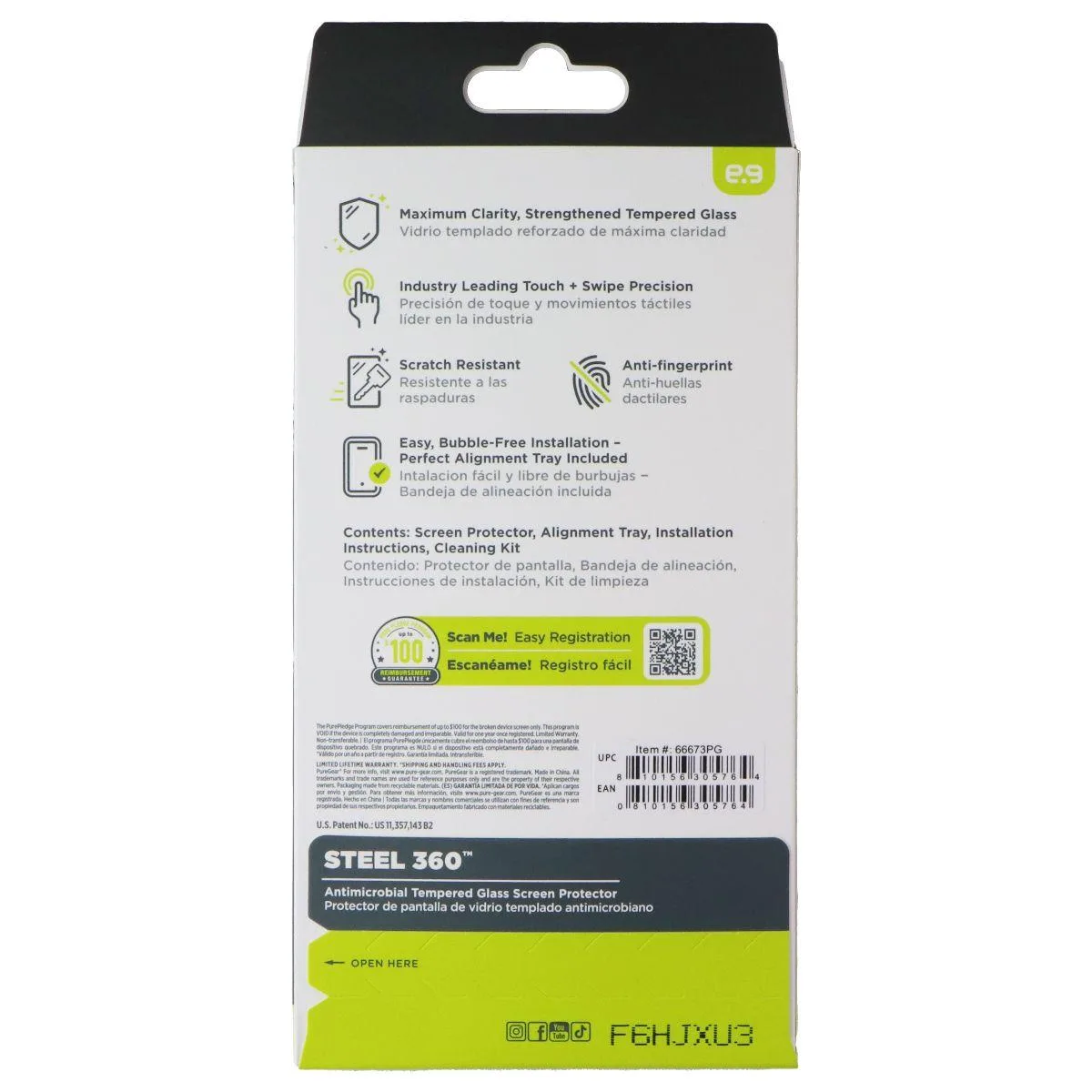 PureGear PureGear Steel 360 Tempered Glass Screen Protector for iPhone 17 Pro — product photo