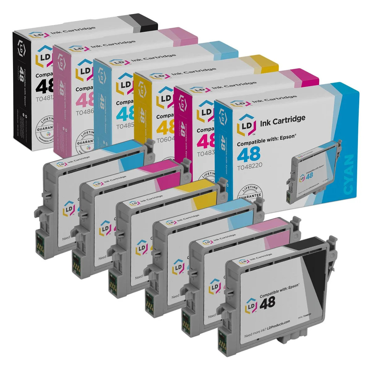 LD Products LD Products Epson 48 T048 6-Pack Multi-Color Ink Cartridges — product photo