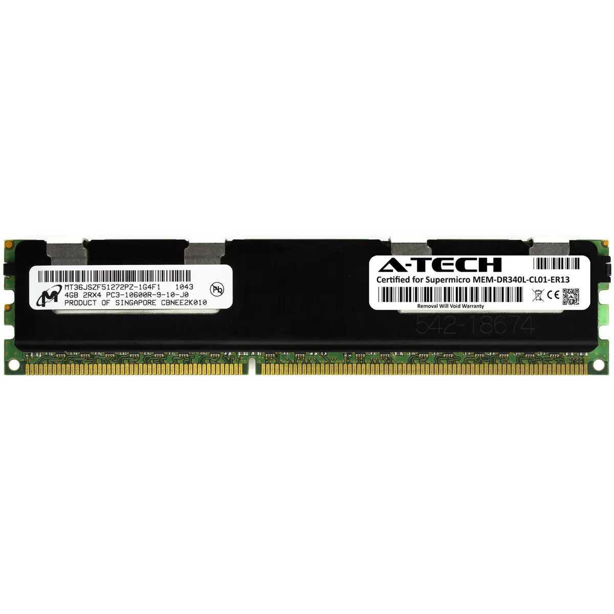 A-Tech A-Tech 4GB DDR3 1333MHz 2Rx4 ECC Registered 240-Pin Server RAM — product photo