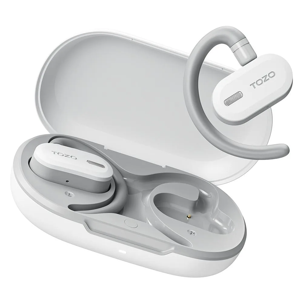 TOZO Store TOZO OpenBuds Open Ear Earbuds White Bluetooth 5.3 42h 14.2mm — product photo