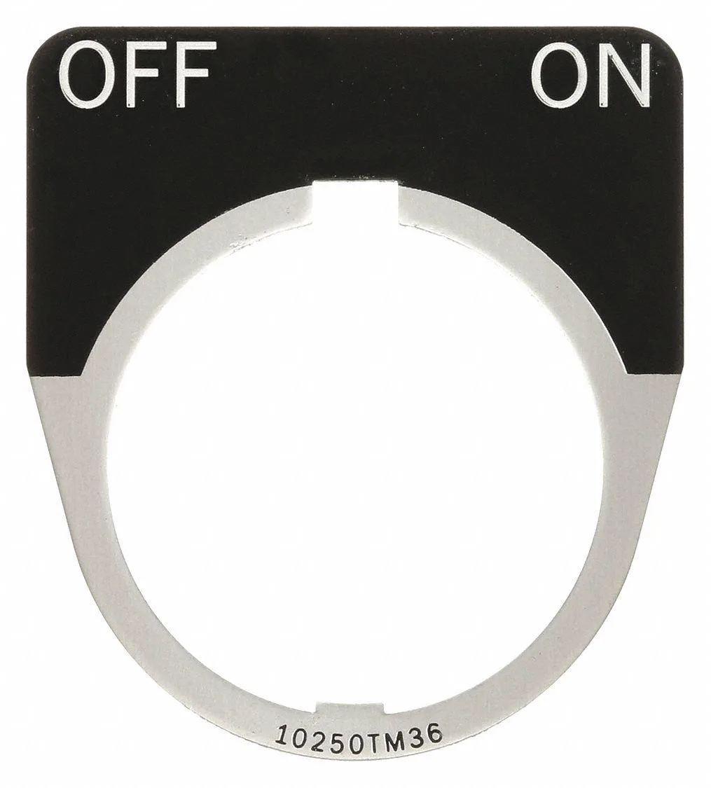 Eaton Eaton 10250TM42 industrial power supply legend plate half round off on black 30.5 mm — product photo