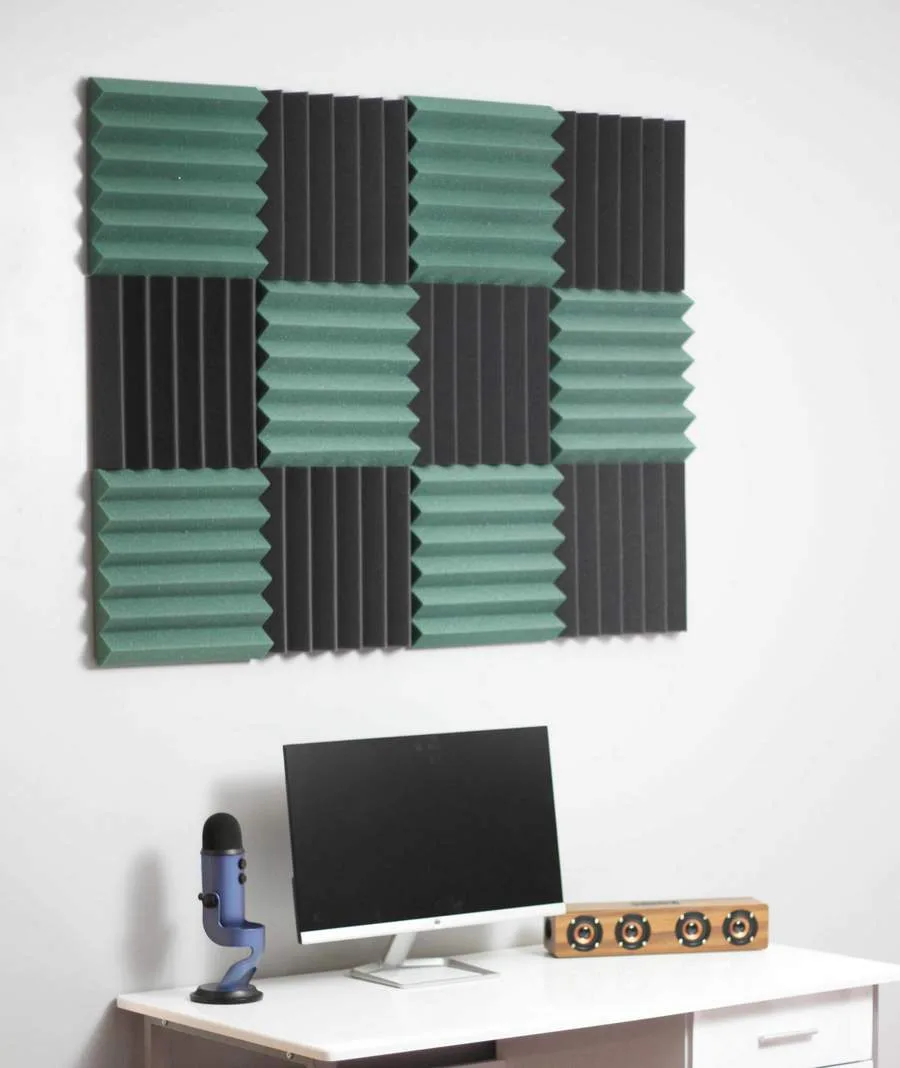 Soundproof Store Soundproof Store Acoustic Wedge Foam Tiles 12 pack — product photo