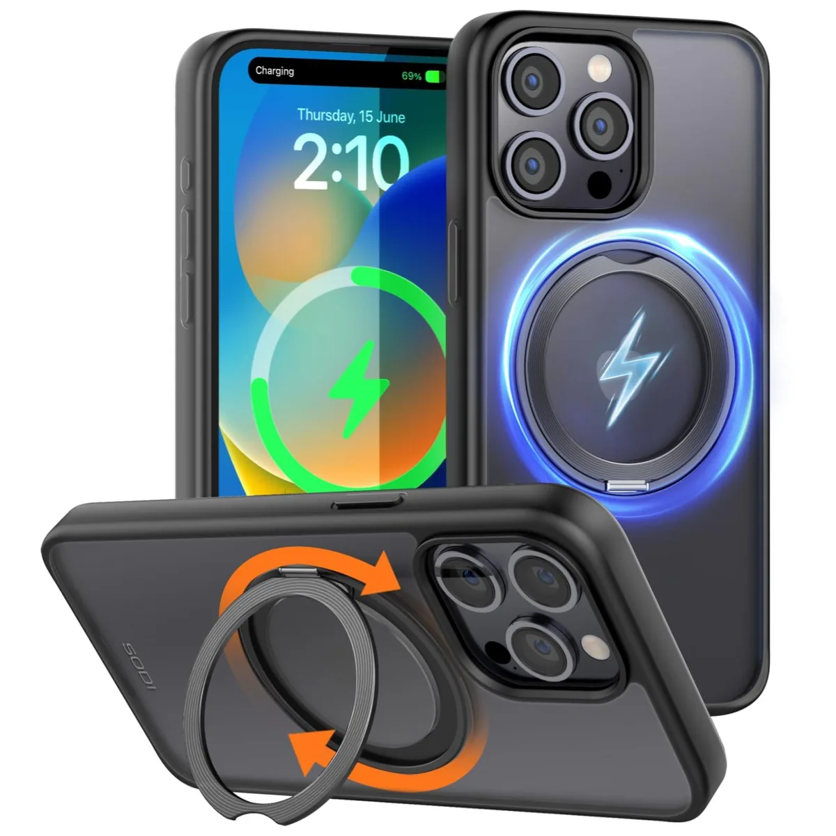 KEHIPI KEHIPI SIT-150 iPhone 15 Pro Max Case 6.7" Black — product photo