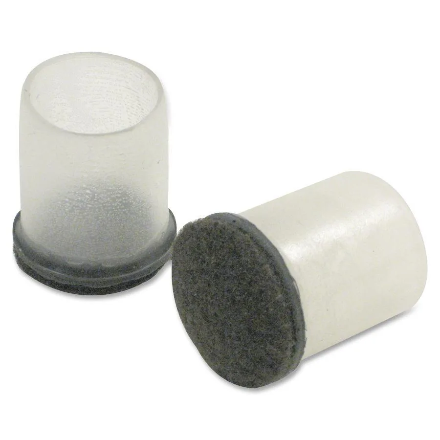 Clear flexible sleeve floor protectors in eight pack
