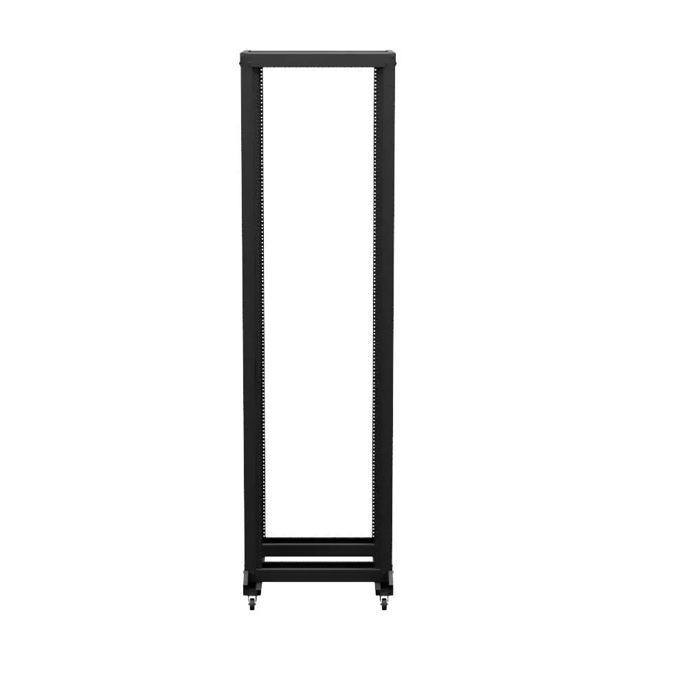 NavePoint NavePoint 45U 4-Post Adjustable Server Rack 12-24 Threaded with Casters Black — product photo