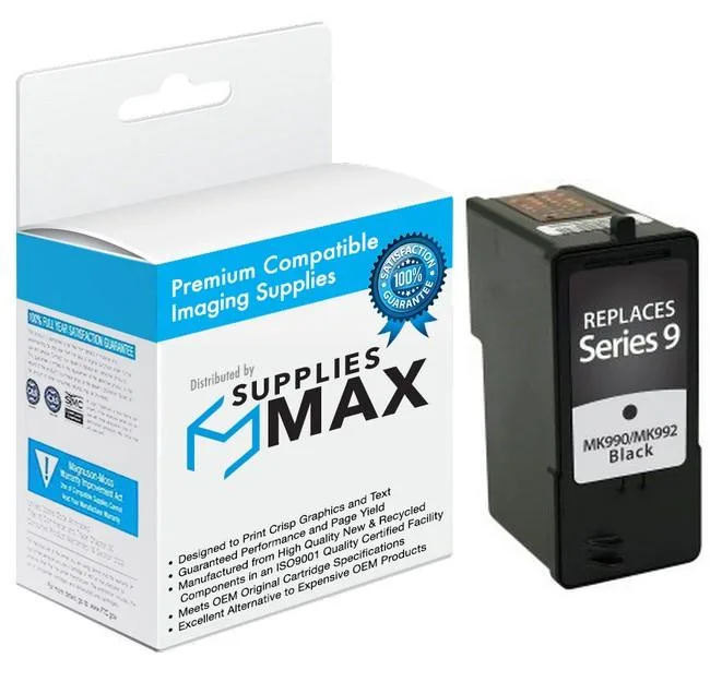 SuppliesMax SuppliesMax Remanufactured Inkjet Cartridge Dell MK992 Black — product photo