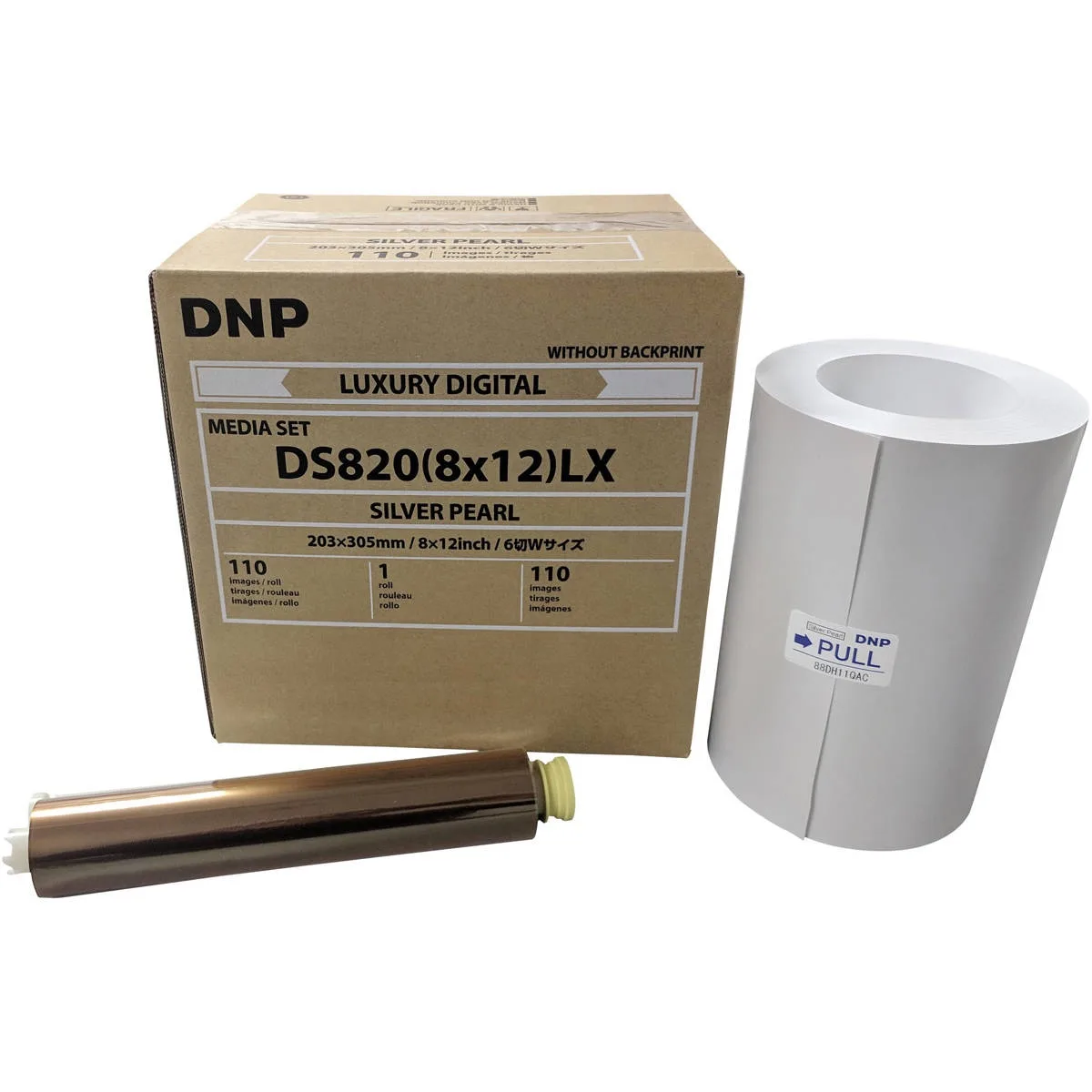 DNP IMS America Corporation DNP IMS America Corporation DS820A Silver Pearl 8x12" Roll 110 Prints — product photo
