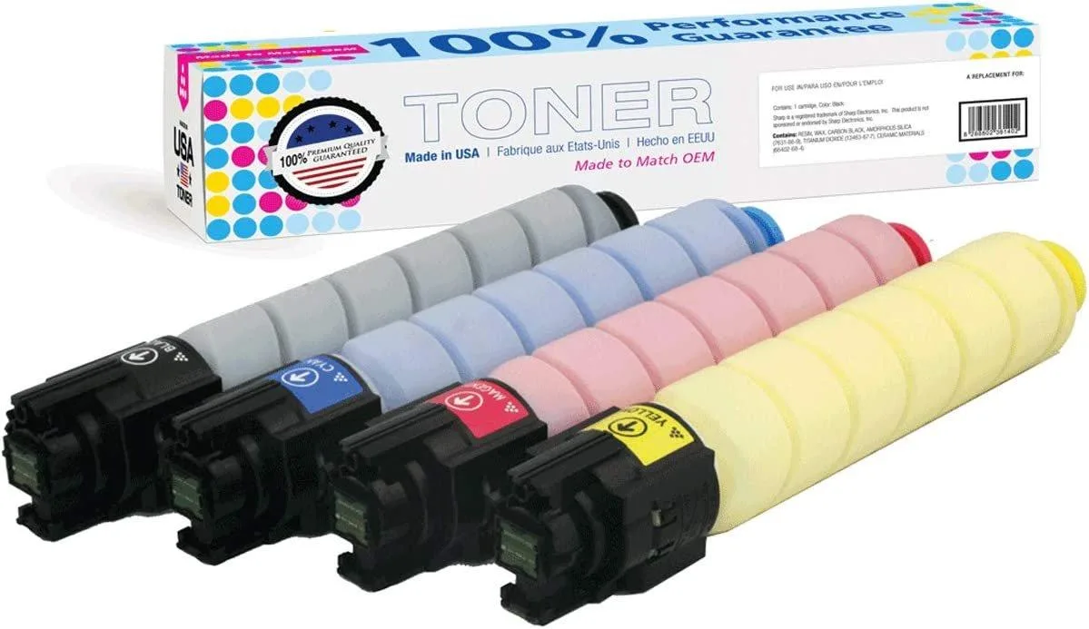 MADE IN USA TONER MADE IN USA TONER Compatible 4-Pack for Ricoh SP C435 821243-46 (Black/Cyan/Magenta/Yellow) — product photo