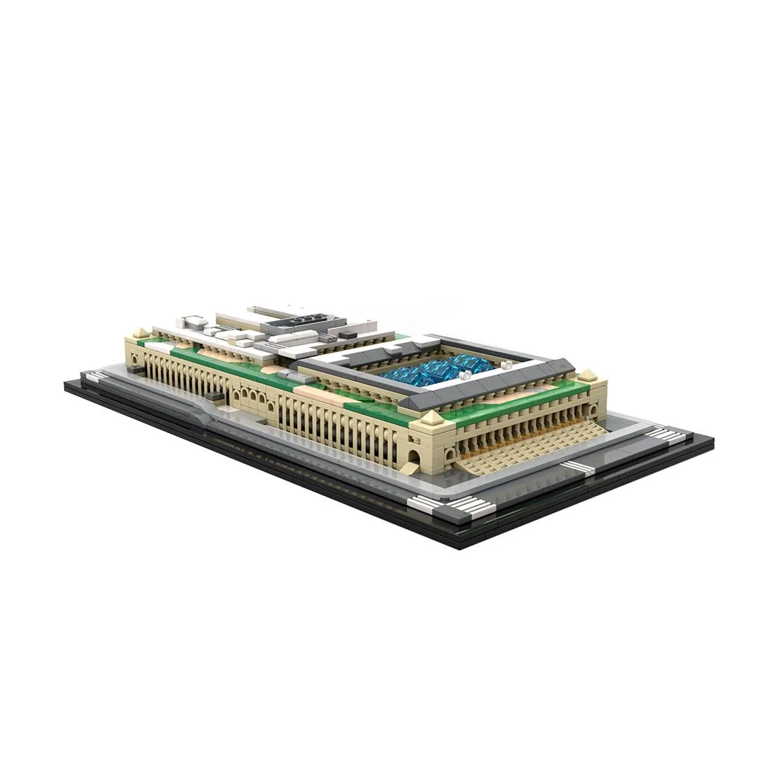 ZITIANYOUBUILD ZITIANYOUBUILD MOC-231668 1/800 Scale Moynihan Train Hall Building Blocks Set 1636PCS — product photo