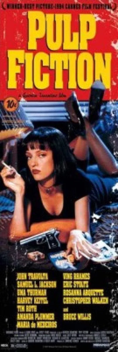 Pulp Fiction Uma Bed poster print, 21 by 62 inches, premium heavy stock paper