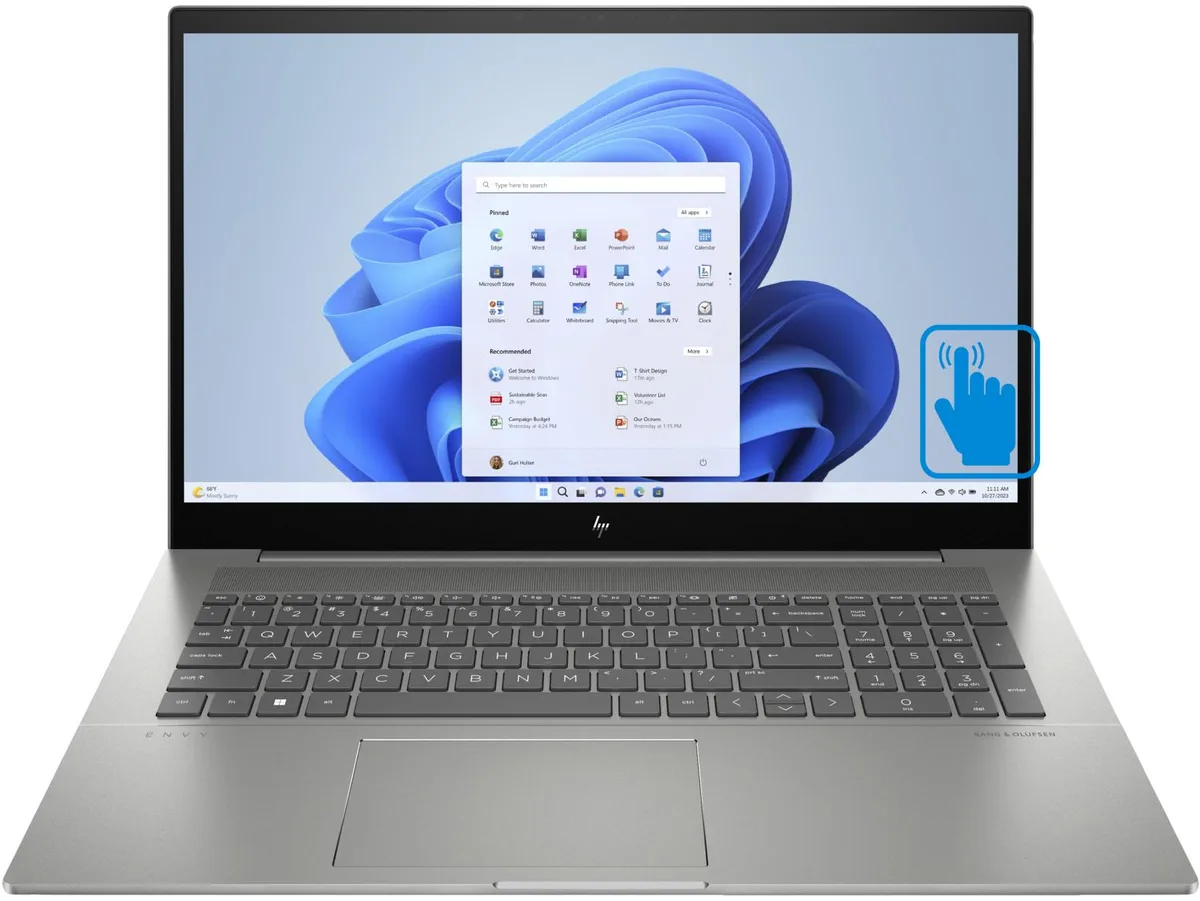 HP HP ENVY 17t-cr100 laptop i7-13700H 16GB DDR4 512GB SSD 17.3" touchscreen Silver — product photo