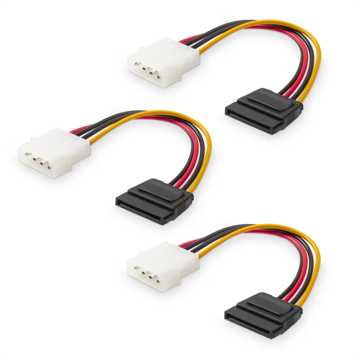 Bailink Bailink 3-Pack 4 Pin Molex to SATA Power Cable 6 Inches — product photo
