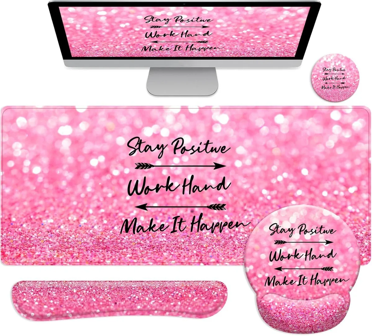 Brainwavz Brainwavz XXL Pink Set Mouse Pad 35.4 x 15.7 — product photo