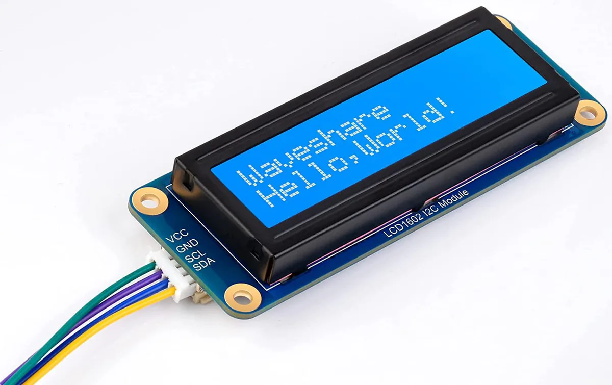 WaveShare WaveShare AiP31068 LCD1602 I2C Module 16x2 White Blue 3.3V 5V — product photo