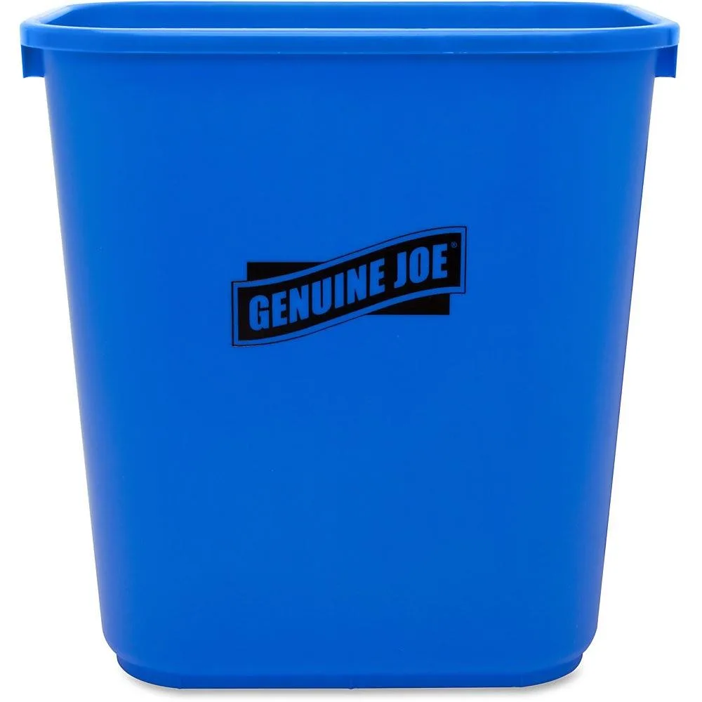 Genuine Joe Genuine Joe 57257 Recycling Wastebasket 28 Quart Blue/White — product photo