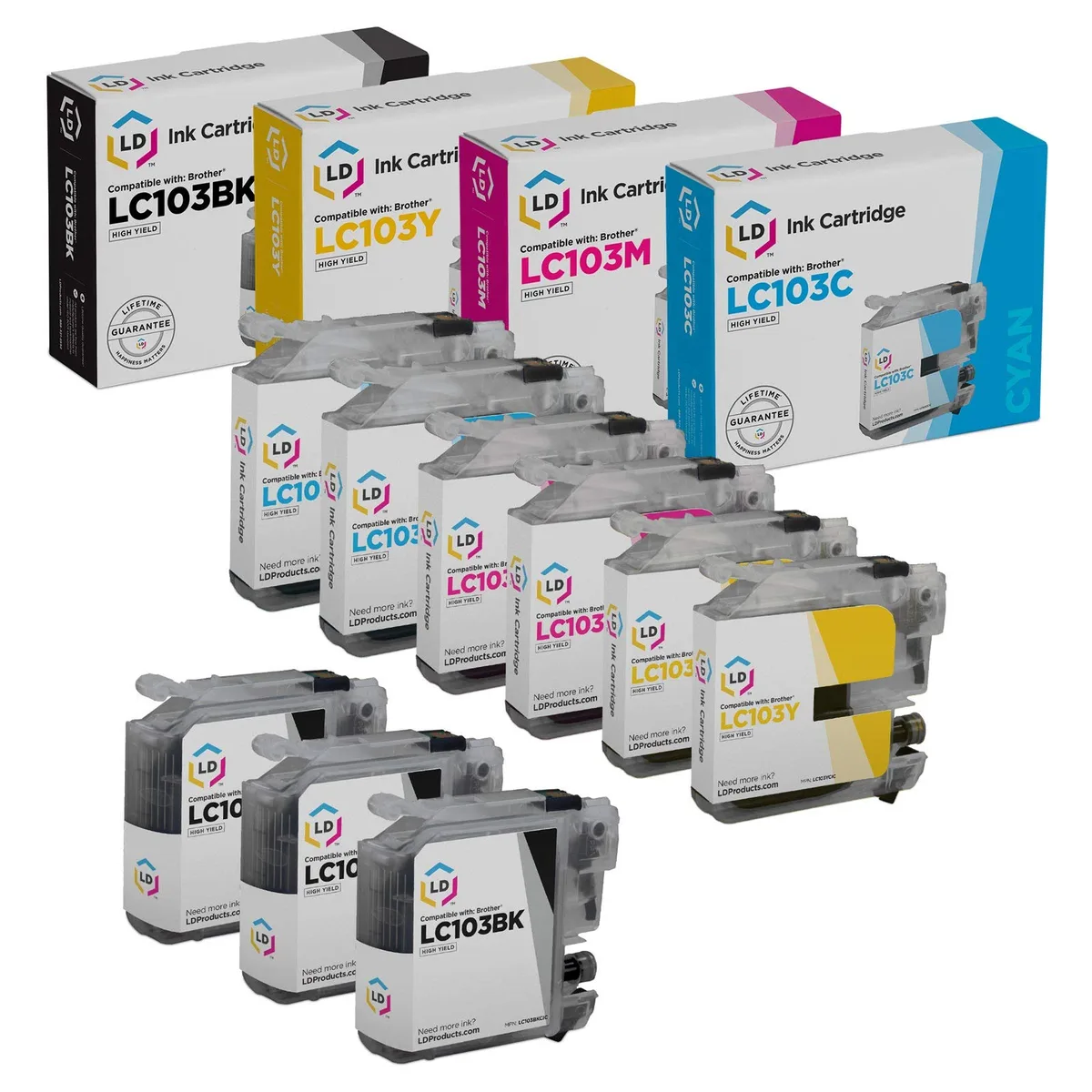 LD Products LD Products Compatible Brother LC103 High Yield 9-Pack Ink Cartridges — product photo