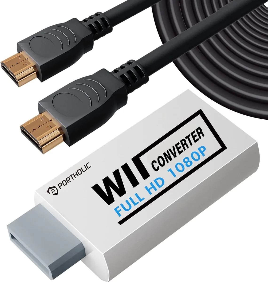 FLEANE FLEANE Wii HDMI Adapter 1080P 3.5mm Jack 1.5m Cable — product photo
