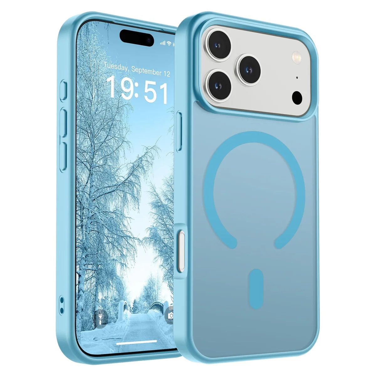 KEHIPI KEHIPI Magnetic iPhone 17 Pro Case Light Blue — product photo